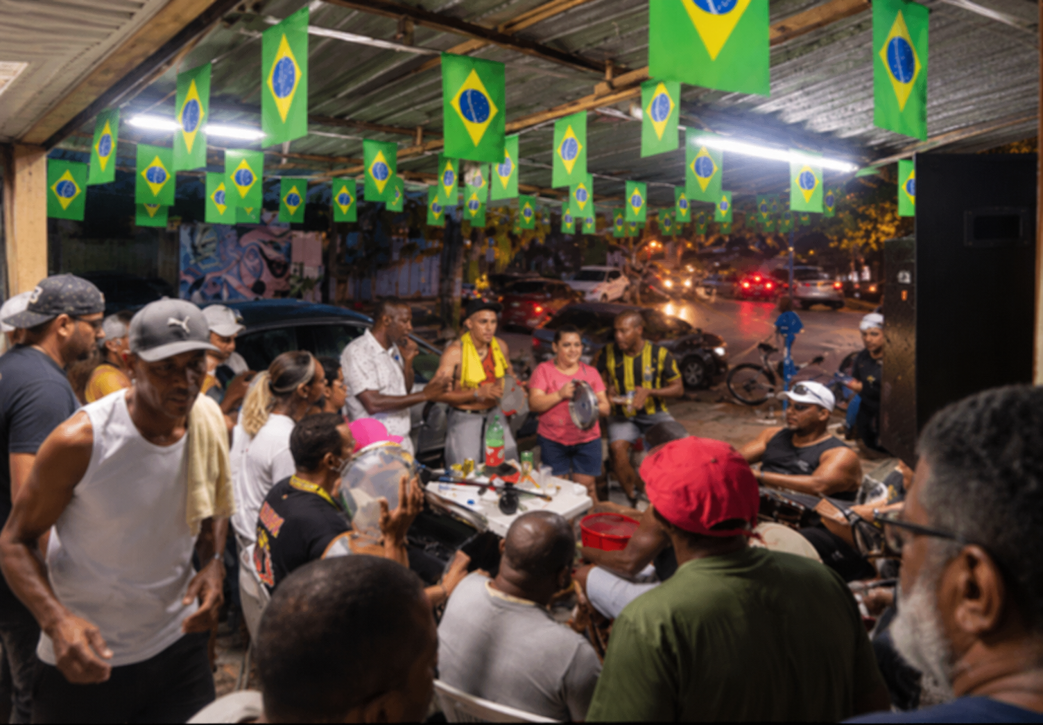 Roda de samba e pagode durante o Chá de Bebê da Laura